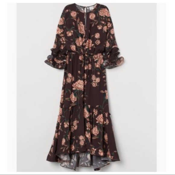 GORGEOUS BOHO CHIC FLORAL DRESS EITH TIE WAIST - Picture 4 of 9